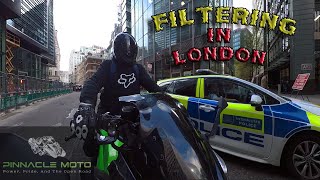 Riding Through London Traffic Motorbike Filtering Vlog [upl. by Chura]