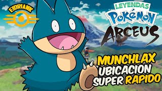 Como conseguir a Munchlax de forma rápida y fácil en Pokemon Legends Arceus [upl. by Yecniuq863]