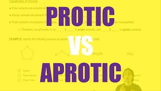 The difference between protic vs aprotic solvents [upl. by Mctyre]