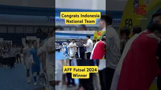 Congrats Team Futsal Indonesia  celebration moment afffutsal timnasindonesia goldmedal [upl. by Abad276]