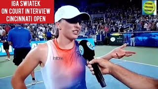 IGA SWIATEKON COURT INTERVIEWCINCINNATI OPEN 2024 [upl. by Charil]