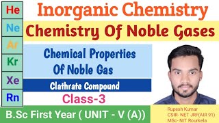 Chemistry Of Noble Gases l Chemical Properties Of Noble Gases l Class3 l BSc 1st year l [upl. by Assirrec]