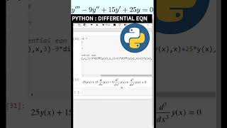 Master Python for Physicists Engineers Mathematicians PYTHON SYMPY SOLVE DIFFERENTIAL EQUATIONS [upl. by Arised]