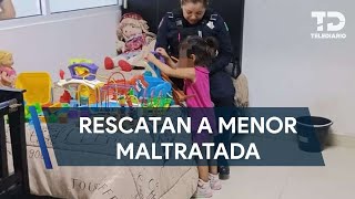 Rescatan a menor de 3 años presuntamente maltratada por su familia en Guadalupe [upl. by Soo]