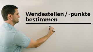 WendestellenWendepunkte bestimmen Teil 1  Mathe by Daniel Jung [upl. by Austen]