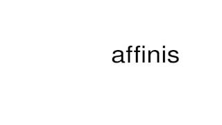 How to pronounce affinis [upl. by Bust411]