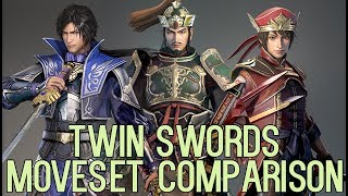 DYNASTY WARRIORS 9 Twin Swords Moveset Comparison [upl. by Alleyn2]