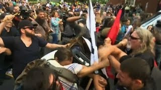 Violent clash at white nationalist rally [upl. by Suhploda446]