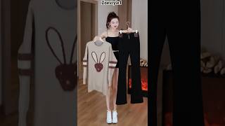 American Retro Funny Rabbit Flock Embroidery Cute Couple Knit Sweater Women Vintage ZoeStyle1 [upl. by Damiano]