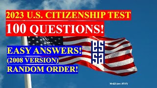 2023  100 Civics Questions for the US Citizenship Test 23 [upl. by Halyhs]