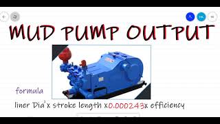 How to calculate Mud pump output [upl. by Alamac509]