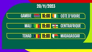 CALENDRIER DE LA DEUXIEME JOURNEE DES ELIMINATOIRE DE LA COUPE DU MONDE 2026 ZONE AFRIQUE [upl. by Lladnew685]