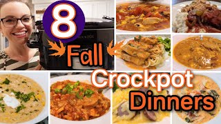 8 FALL CROCKPOT DINNERS  EASY SLOW COOKER MEALS  CROCKTOBER [upl. by Aisyram]