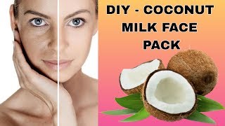 This face mask will leave your skin SUPER GLOWING DIY COCONUT MILK face mask [upl. by Stevenson]