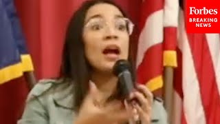 WATCH AOC Town Hall Ends With Heckler Causing Chaotic Disruption [upl. by Anelim394]