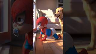 🎥💥❤️Sad Little Spiderman and Dog animation marvel avengers spiderman dog shorts sad [upl. by Thornburg]