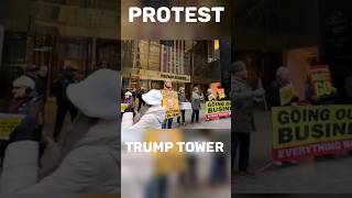 Protesters gathered in front of TRUMP TOWER to mock his defeat in court trump [upl. by Chemesh]