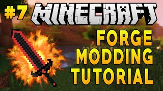 Minecraft 1152 Forge Modding Tutorial  Custom Tools 7 [upl. by Pomona]