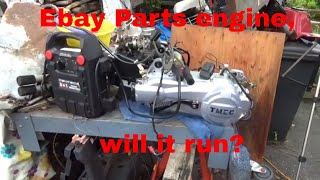 Will ATV parts engine start First start attempt with pit bike CDI wire harness and coil [upl. by Hoeve486]