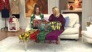 Isaac Mizrahi Live Bridgehampton Floral Printed Canvas Tote with Stacey Stauffer [upl. by Kenny344]