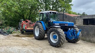 The ford 8240 returns  Pumping out bales with the new kuhn round baler [upl. by Bryanty]