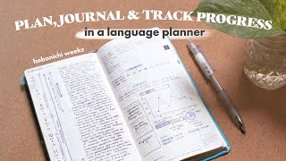 How and why I use a language planner  Hobonichi weeks flip through [upl. by Ahset]