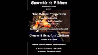 Geminiani  Concerto Grosso in CMajor after Corelli Op 5 No 3  I  Adagio [upl. by Laenaj648]