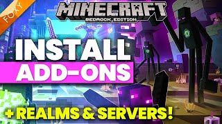 MCPE  BEDROCK  How to install Addons Easy Tutorial [upl. by Heidy522]