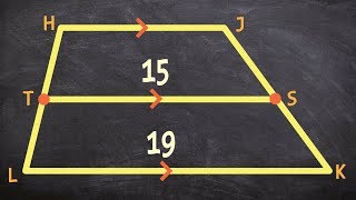 How to find the missing length of a trapezoid using the midsegment formula [upl. by Rramaj274]