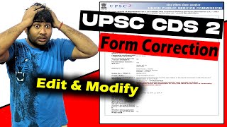 UPSC CDS 2 Application Form Correction 2022  Edit amp Modify CDS 2  Withdrawal Facility in UPSC CDS [upl. by Esinnej]