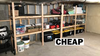 DIY Basement Storage Shelves  EASY [upl. by Nahtahoj276]