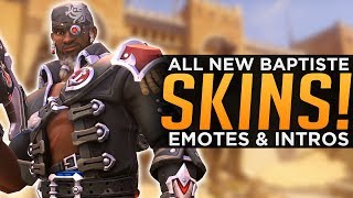 Overwatch All NEW Baptiste SKINS Voicelines amp Highlight Intros [upl. by Adnohr]