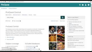 How to Search ProQuest Databases [upl. by Cresa48]