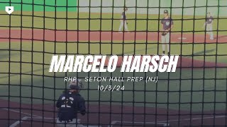 RHP Marcelo Harsch 25  Seton Hall Prep NJ  Wake Forest Commit  Metro Scout Day 10324 [upl. by Kesley]