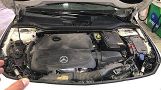 HOW TO CHECK OIL  MercedesBenz CLA [upl. by Igiul]