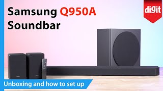 Samsung Q950A soundbar Unboxing and How to setup [upl. by Olaznog526]