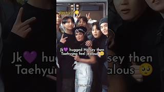 Jk💜 hugged Halsey then Taehyung feel jealous 🥺shorts btsshorts btsarmy bts ytshorts trending [upl. by Lamson83]