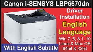 Canon iSENSYS LBP6670dn driver Downloads Win 7 8 81 10 Mac OS Linux English Subtitles [upl. by Ykcaj]