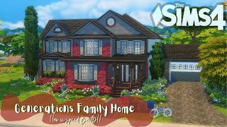 generations family home w greenhouse 🍂  no cc  sims 4 speed build [upl. by Aihsoek363]