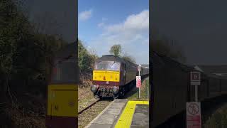 Class 47 drags 44871 through Saundersfoot train shorts westcoastrailways steamengine [upl. by Yanat306]