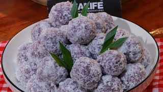 Resep Klepon Ubi Ungu Tepung Ketan Kenyal dan Lembut [upl. by Nitneuq]