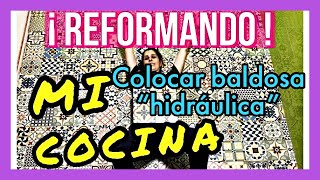 👉COLOCAR PONER INSTALAR BALDOSA👈 PISO CERÁMICO BALDOSA IMITACIÓN HIDRÁULICA [upl. by Tessil]