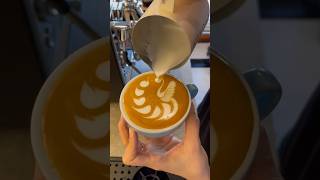 Latte art swan artlatte belajarlatteart coffee barista latteeart baristalatteart coffeelatte [upl. by Home]