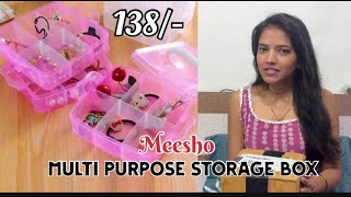 Multi Purpose Storage Box from Meesho  Jewellerycosmetics box  Meesho Sale  unboxing amp Review [upl. by Wadsworth]