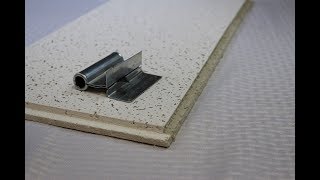 How to Use a ToolPro Shadowline Cutter to cut Custom Size Ceiling Tiles [upl. by Elizabet]