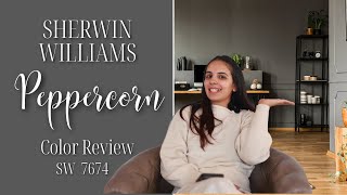 Sherwin Williams Peppercorn SW 7674 Color Review [upl. by Ertemed76]