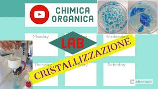 Laboratorio di chimica organica la cristallizzazione [upl. by Yelreveb]