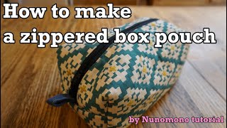 How to make a zippered box pouch [upl. by Felten385]