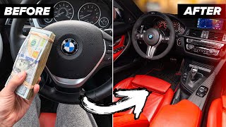 Heres What 5310 in BMW Interior Mods Gets You  F30 INTERIOR TRANSFORMATION [upl. by Neitsirhc23]