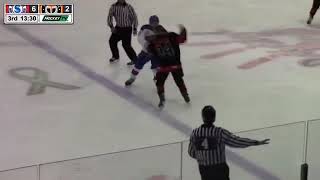 Kishaun Gervais YT vs Peyton Jerome MM Hockey Fight [upl. by Andromada]